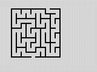 Maze Generator v2, ZX81 Screenshot, 2024 by Steven Reid
